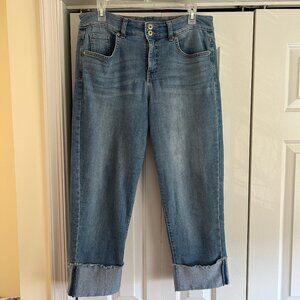 Style & Co. High Rise Cuffed Denim Capris - Size 10